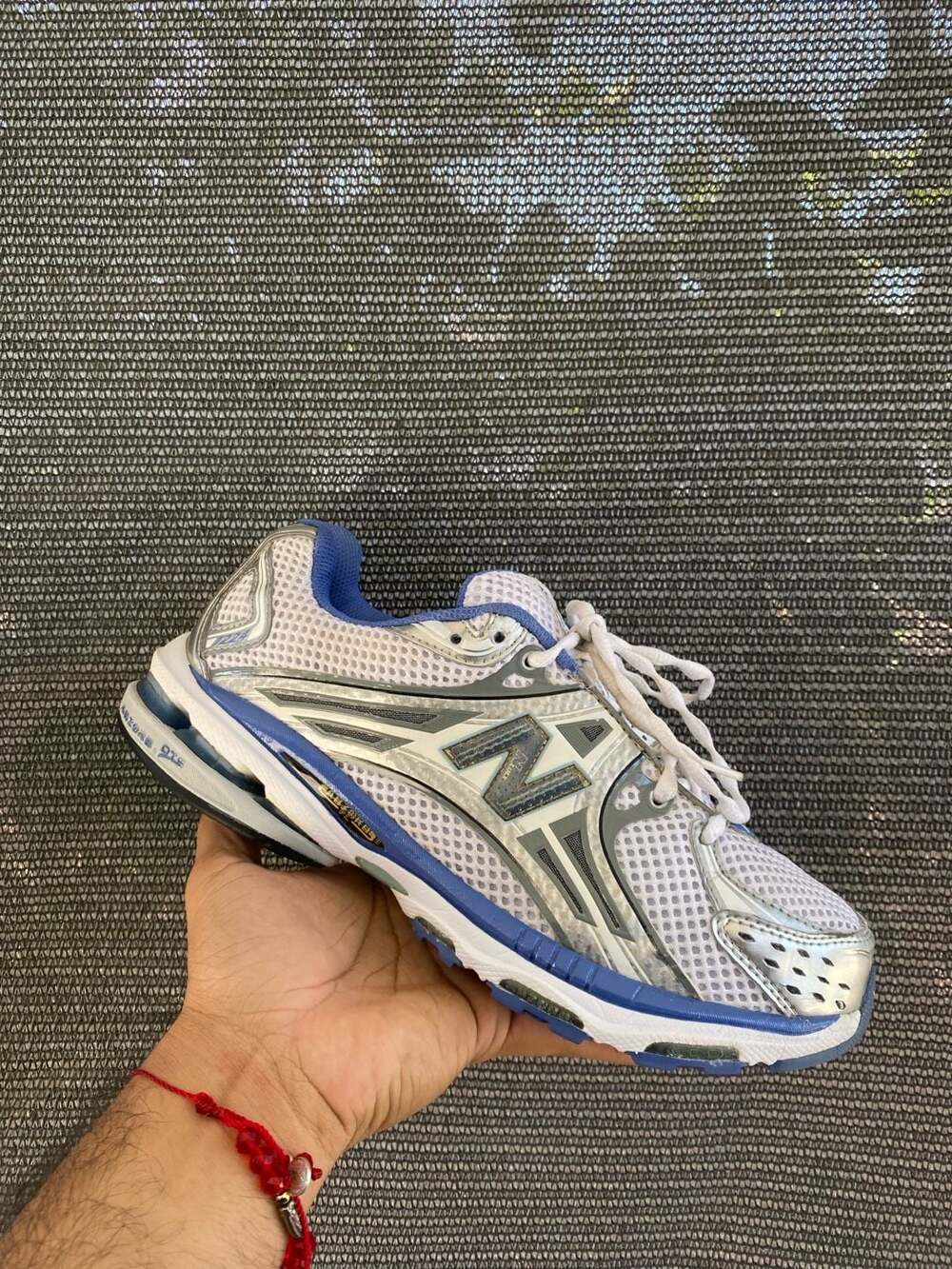 New Balance 1224 White Silver Blue Running Shoes
